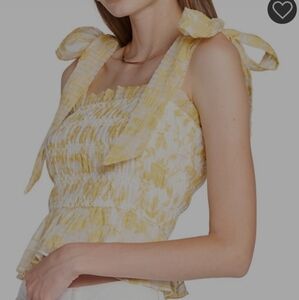 Floral tank top with bows